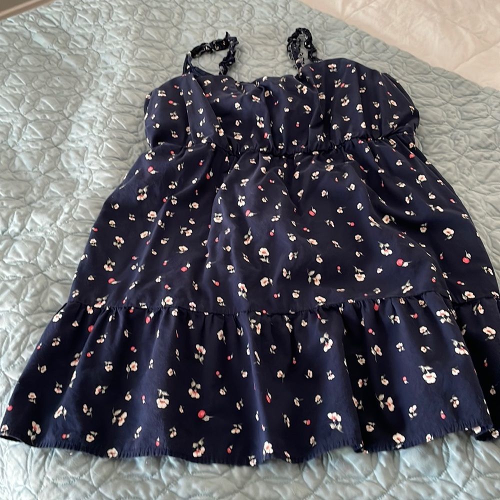 Banana Republic Navy Floral Dress. Size XL